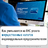 Как учитывается на ЕНС уплата имущественных налогов индивидуальным предпринимателем