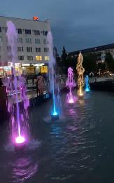 В Туймазах  запустили новый фонтан с подсветкой
